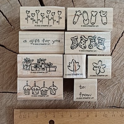 Stempelset Holz Tag-Alongs von Stampin Up 2003