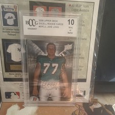 Upper Deck 2008 Excell Rookie Jake Long ERC-JL Dolphins BCCG 10 Card. rookie card picture