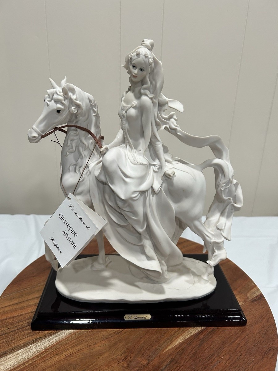 Florence by Giuseppe Armani Porcelain Figurine Woman on Horse Hand