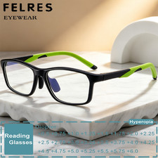 Men Oval Anti Blue Light Reading Glasses Women Premium Sports Clear Lens Readers