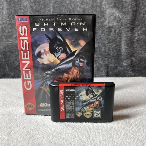 Vintage Batman Forever Sega Genesis Video Game Complete Box Tested Aklaim 1995