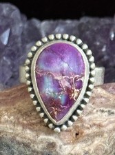 Purple Sea Sediment Jasper Sterling Silver Ring