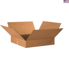 10-Pack Corrugated Shipping Boxes  20" x 20" x 4" for Moving  Storage Needs
