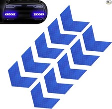 10 PCS Reflective Stickers, 1.97" x 1.77" Waterproof High Visibili Color: Blue