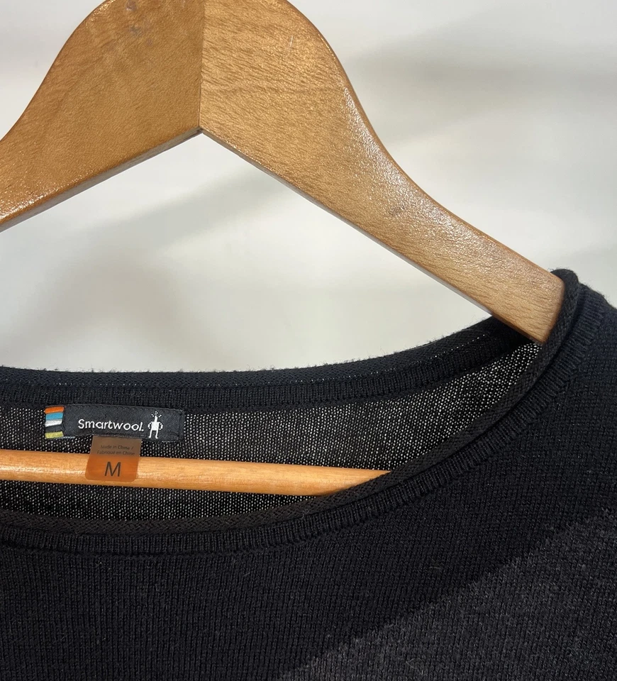 Suéter Smartwool para mujer sombra pino bloques de color talla M negro mezcla de lana merino Foto 2 de 4