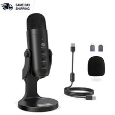 High-Performance Podcast Microphone with Pro Audio Features for YouTube  TikTok