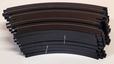 AFX / Tomy HO Scale 9 Inch 1/8 Turns Slot Car Track - Black - 8 Pieces