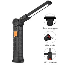 Cob Led Magnetic Work Light Usb Rechargeable Inspection Torch Cordless Lamp