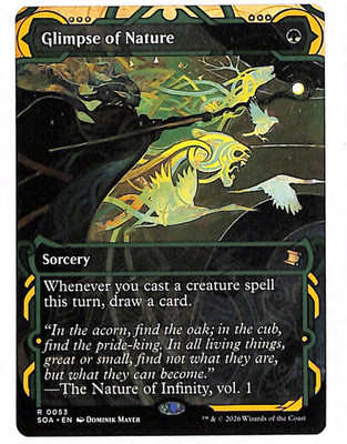 MTG Glimpse of Nature BORDERLESS MYSTICAL ARCHIVE Non-Foil NM Strixhaven SOA #00