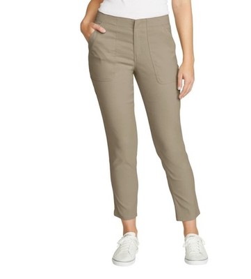 Eddie Bauer Women's Horizon Straight Anke Pants Tan Size 12 New