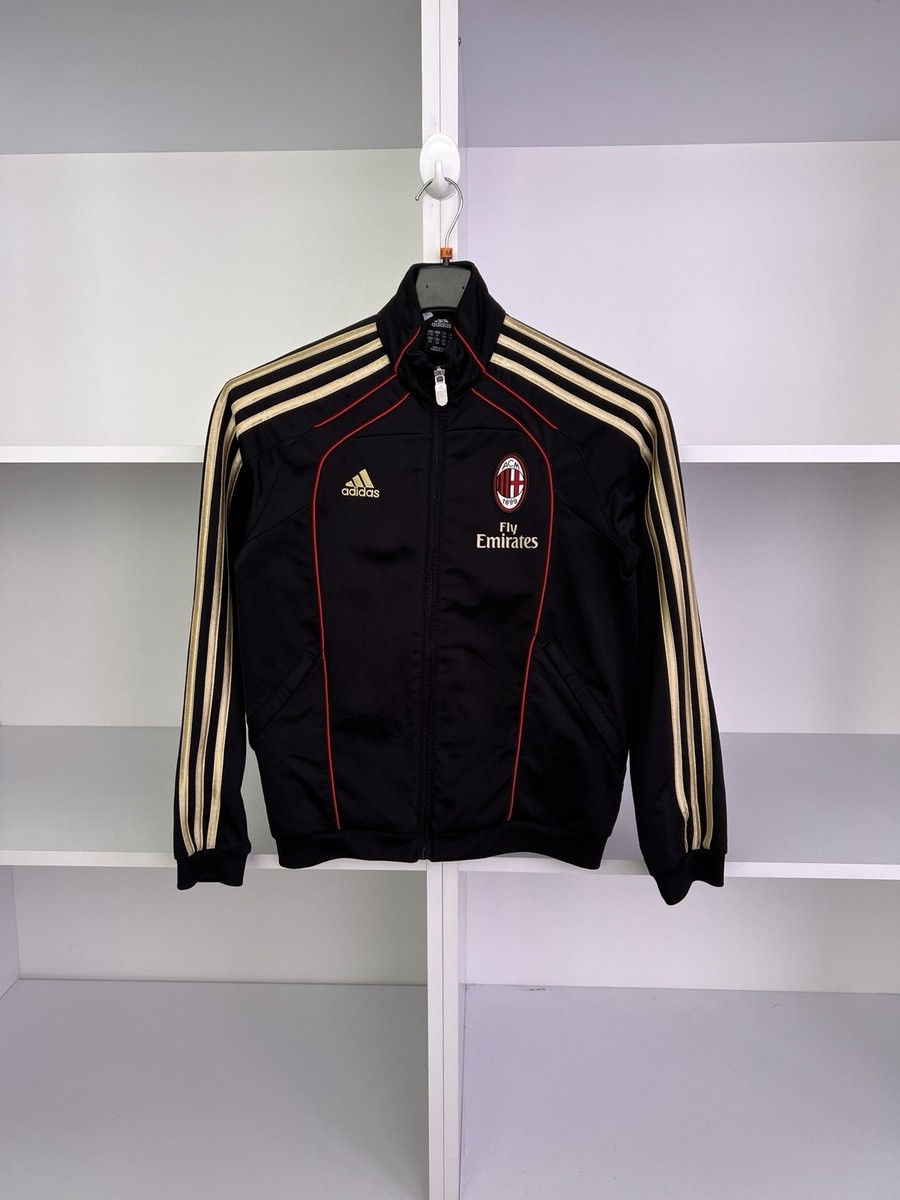 Vintage AC MILAN 2010 TRACK TOP KIDS JACKET ADIDAS SOCCER