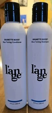 L'ange Shampoo Conditioner Brunette Boost Blue Toning 8 fl oz Lange Free Ship