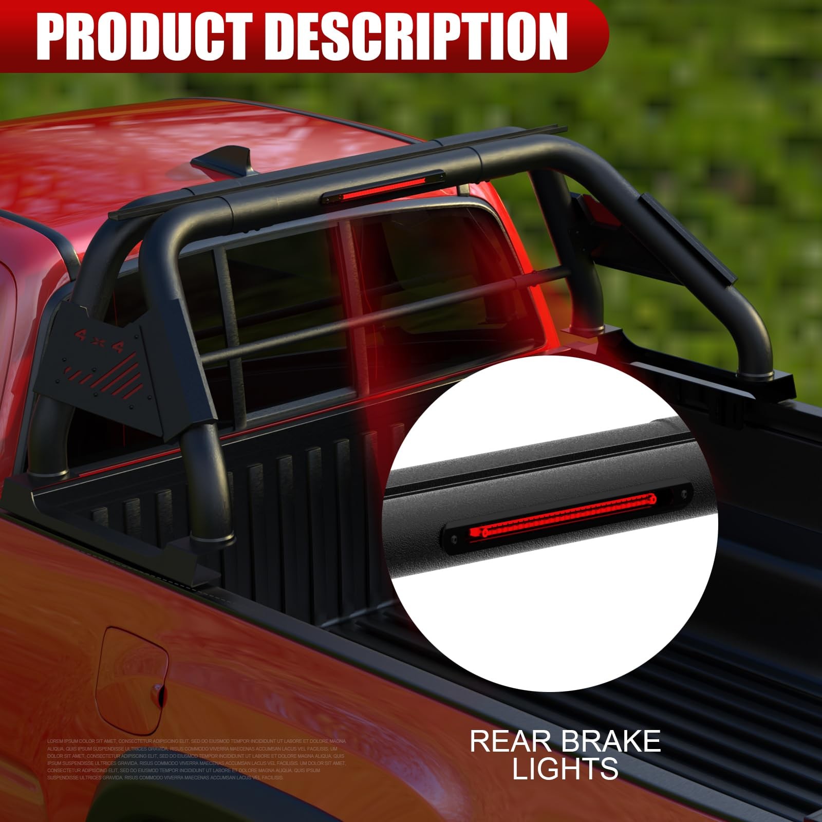 Mid-Size Truck Roll Bar for Toyota/Chevy/GMC/Nissan/Honda 2004-2023 Models