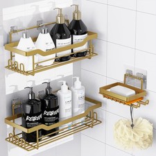 Shower Caddy Shelves Organizer Rack, 3 Pack Shower Caddy with Soap Holder,No ...