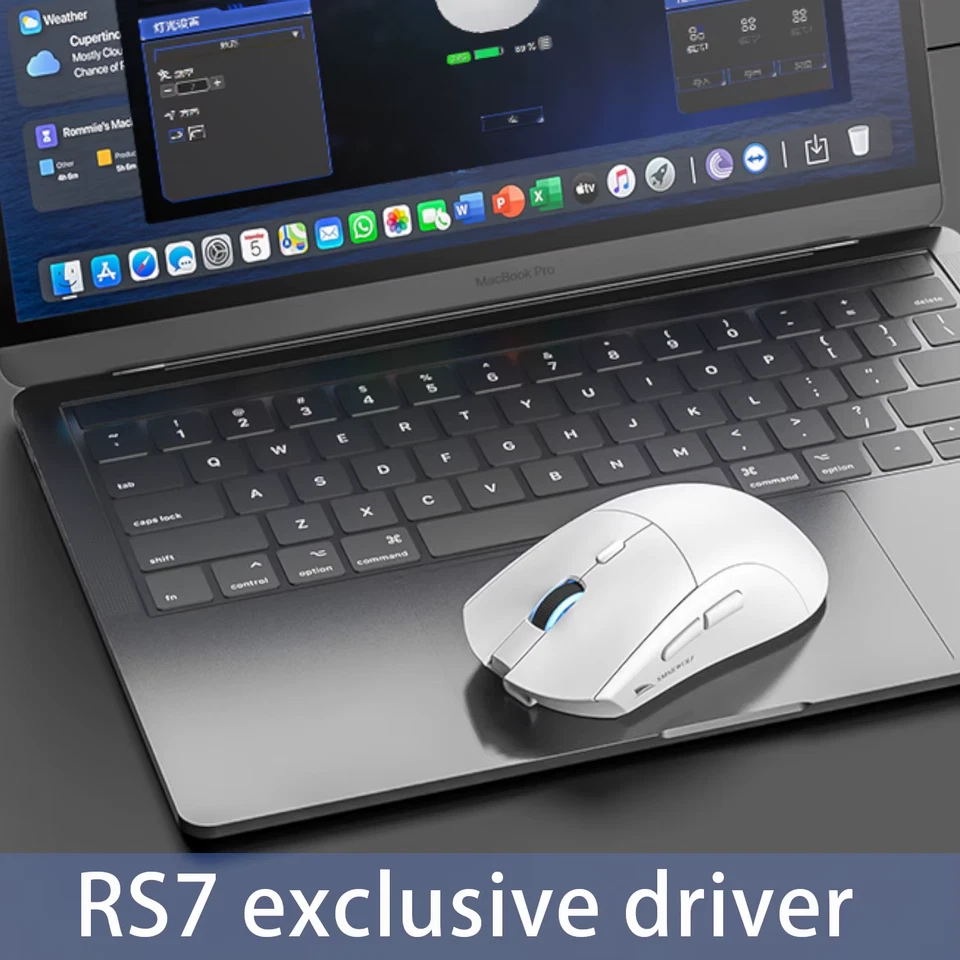 RS7 Bluetooth Inalámbrico Ratón para Juegos Tres Modos PAW3311 Macro-Definición Mouse La Foto 4 de 4