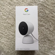 Google Nest Cam Indoor Wired Smart Home Security Camera Snow White GJQ9T