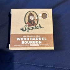 Dr. Squatch Wood Barrel Bourbon Bar Soap for Men 5 oz. Brand New