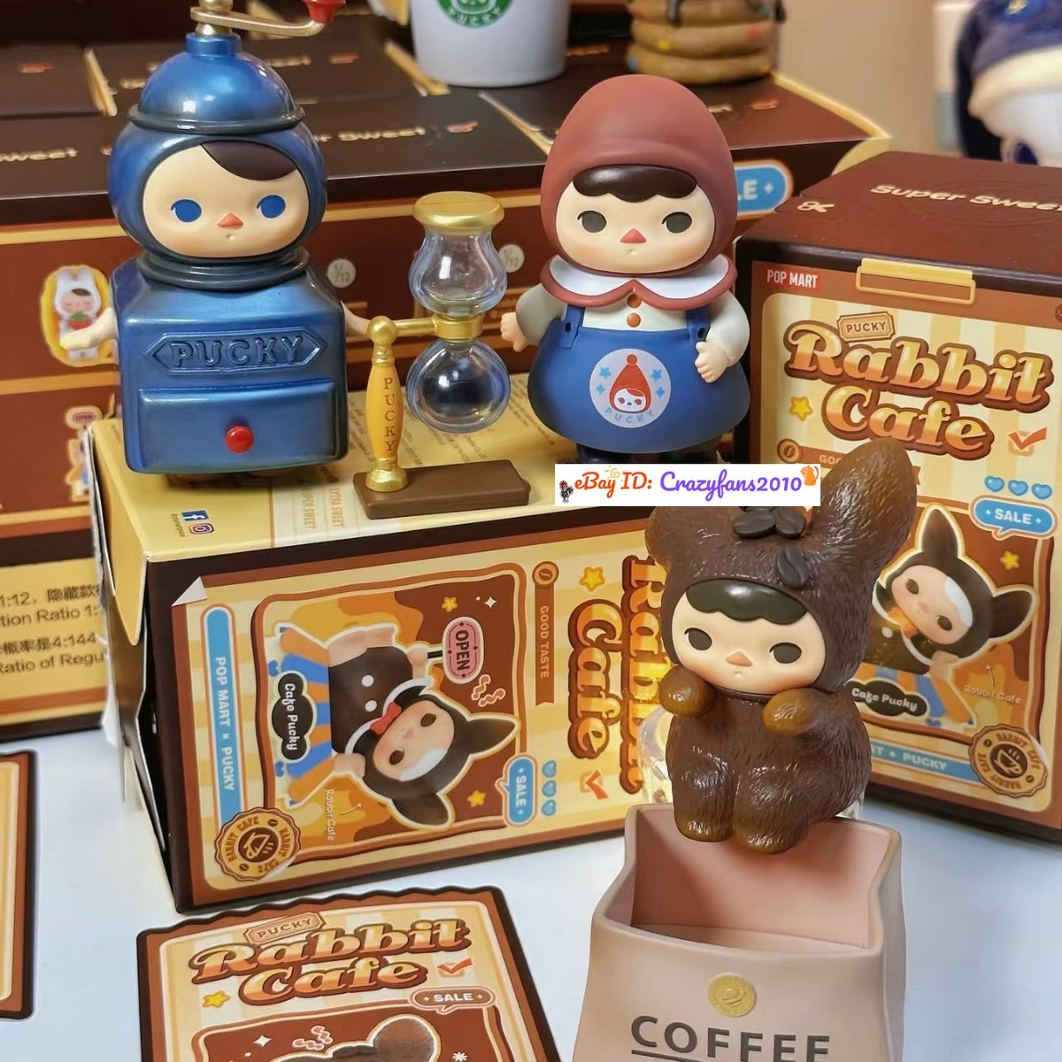 POP MART Pucky Rabbit Cafe Series Blind Box Confirmed Figure Toys