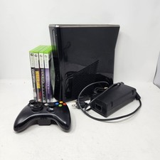  Xbox 360 Slim 250GB Black Console  NTSC-U/C Bundle W/Controller + Game Bundle