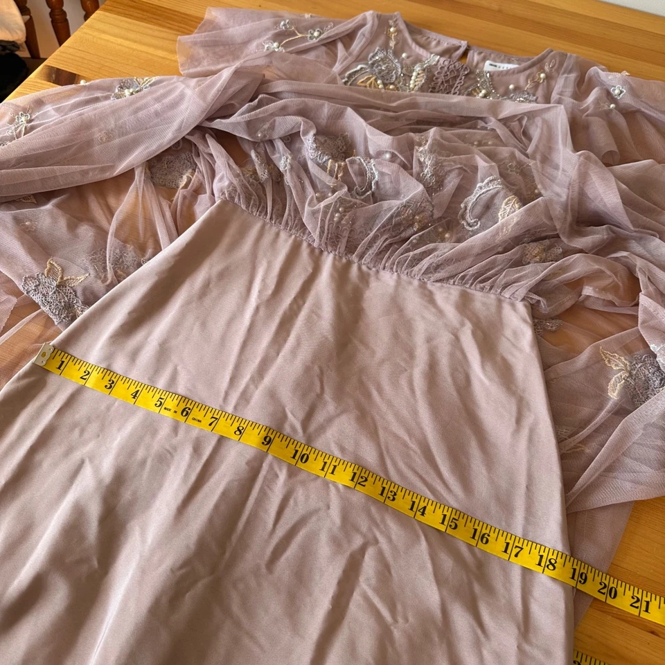 Dress Women 2 Boho Regency Ethereal Fairy Wedding Bridesmaid Dusty Rose Maxi - Image 4 of 4