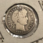 1913 BARBER SILVER DIME #151~  ~NICE COIN~ 90% SILVER