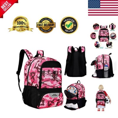 Durable Youth Soccer Backpack with Ventilated Ball Compartment & Cleat Storage