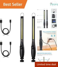 LED Work Light 800 Lumens Rechargeable Magnetic COB Handheld for Garage Car