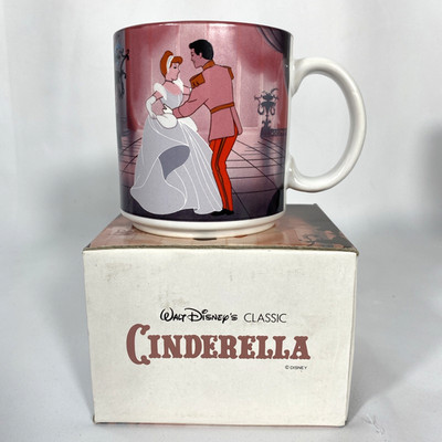 VTG Walt Disney Classic Cinderella Castle/ Prince Mug 12 oz Coffee Cup  Japan
