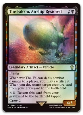 The Falcon, Airship Restored (Surge Foil) #45 (NM) Final Fantasy FIC Magic MTG