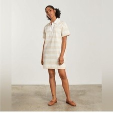 EVERLANE Cotton Polo Shirt Striped Dress