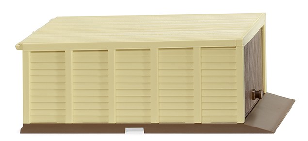 Wiking 114003 - 1/87 Self-Assembly Garage (3S) - Pale Brown/Ivory - New