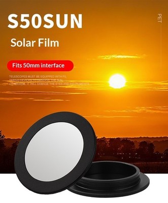 50.2mm Solar Film Filter Compatible with Seestar S50 Astronomical Lens S50SUN