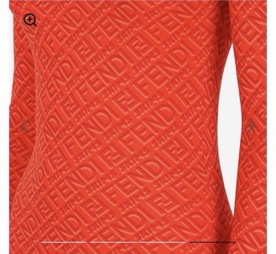 Authentic Fendi X Skims Essential Mock Neck Long Sleeve Red