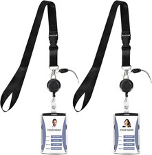 ID Badge Holder Retractable with Reel Clip Keychain,Lanyards for Cruise Ship Car