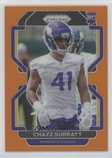 2021 Panini Prizm Rookie Orange Prizm 195/249 Chazz Surratt #419 11h3