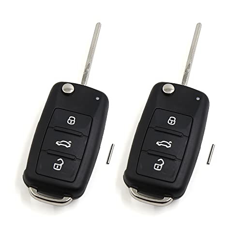 2pcs Replacement Flip Folding Keyless Entry Remote Key Case Shell for VW - Bild 2 von 8