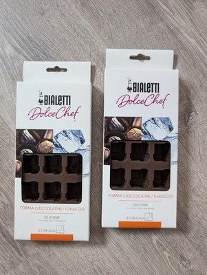 2x BIALETTI Dolce Chef Pralinenform Silikon Neue OVP 15 Formen Würfel Geschenk