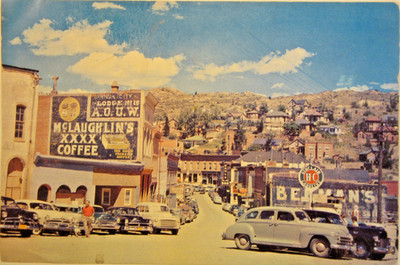 1954 CENTRAL CITY, GILPIN County, CO. Many vintage cars! 9'' x 6'' Oversize pc