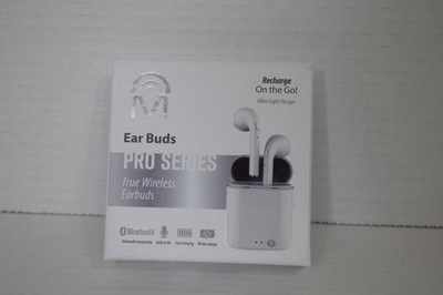 Pro Series True Wireless Bluetooth Ear Buds White With Charging Case
