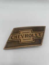 Chevrolet Chevy Solid Brass Belt Buckle with Bowtie Design