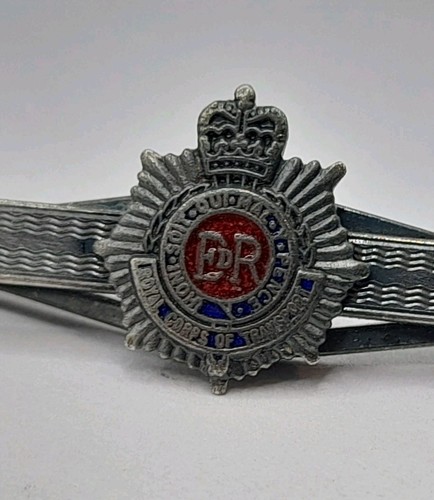 Silver Plated Enamel Royal Corps of Transport RCT Tie Bar Clip- - Enamelled - Picture 2 of 7