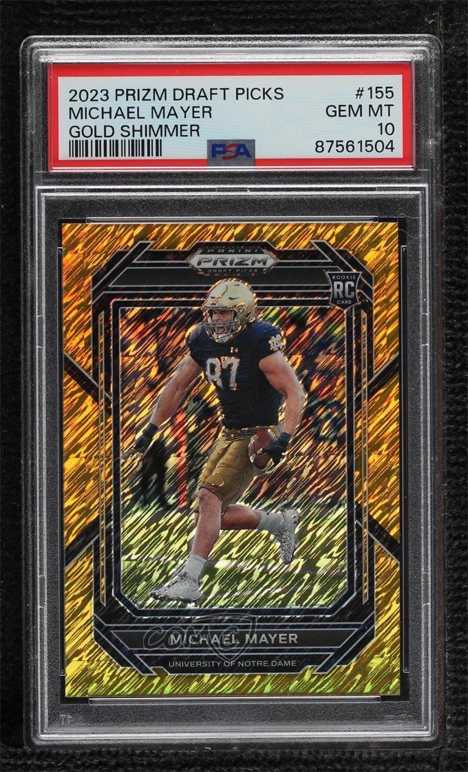Michael Mayer Panini Prizm Draft Picks #155 Gold Shimmer