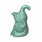 Vintage Red Wing #875 Ceramic Elephant Bud Vase Ash Receiver Teal Blue