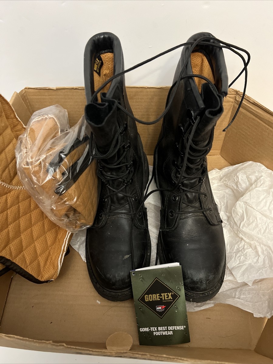 テキスト Bates 11460 Black Gore-Tex Leather Military Tactical Boots 5 1/2 W