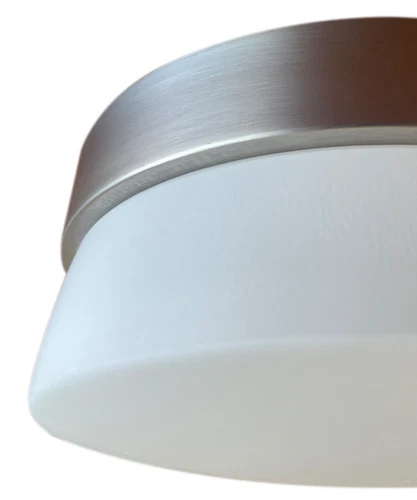 Flux 11"W 1-Light LED Flush Mount Light Fixture Satin Silver Finish - Picture 7 of 8