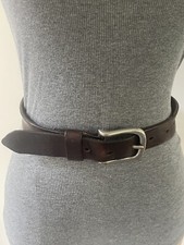 Mens 100 Genuine Leather Belt Jeans Belt Silver Buckle Black Brown Career