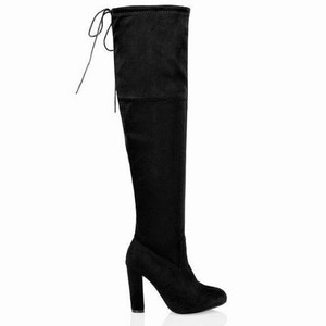 over the knee block heel boots uk