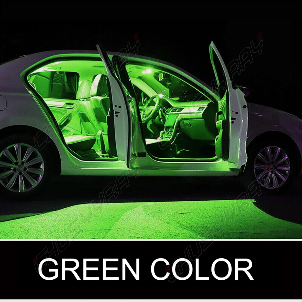 LED Green Lights Bulbs For Mitsubishi Pajero Outlander Eclipse Lancer L200 ASX - Изображение 2 из 4