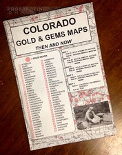 COLORADO Gold & Gems Maps Then and Now LOCATE Minerals Fossils