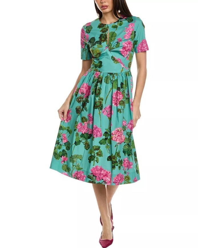 oscar midi dress green Evdokia Sculpted Corset Midi Dress for Wedding Guest & Cocktail Parties main image 0